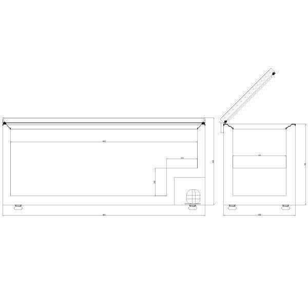 Blizzard CF650WH Chest Freezer With White Lid 650L - Cater-Connect Ltd