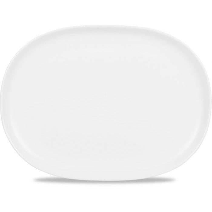 Churchill Alchemy Moonstone Oval Plate 22.5 x 16.7cm Case Size 12 - Cater-Connect Ltd