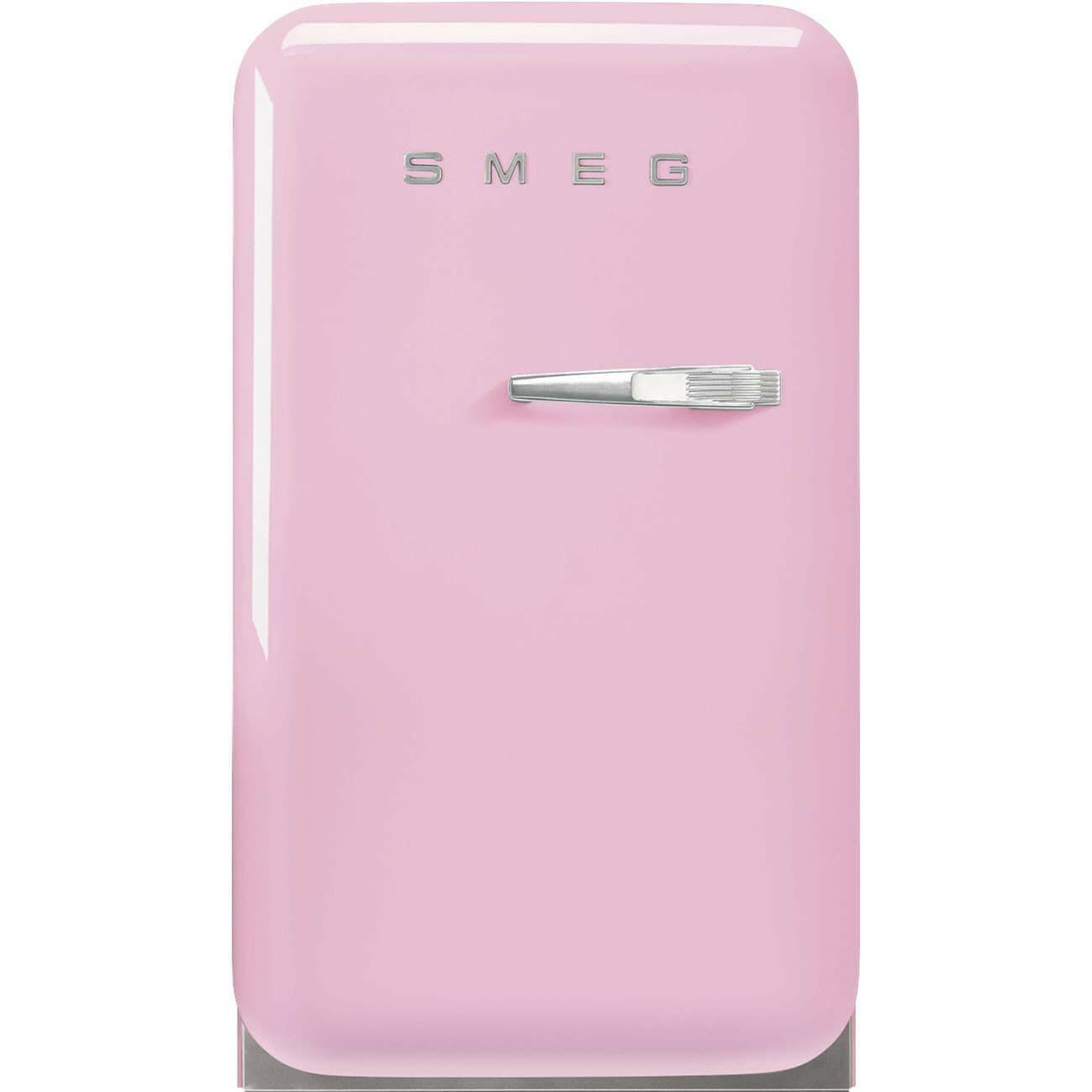 Smeg 50s Retro FAB5RPK5 Mini Bar Right Hinge Fridge Pink 34 Litres.