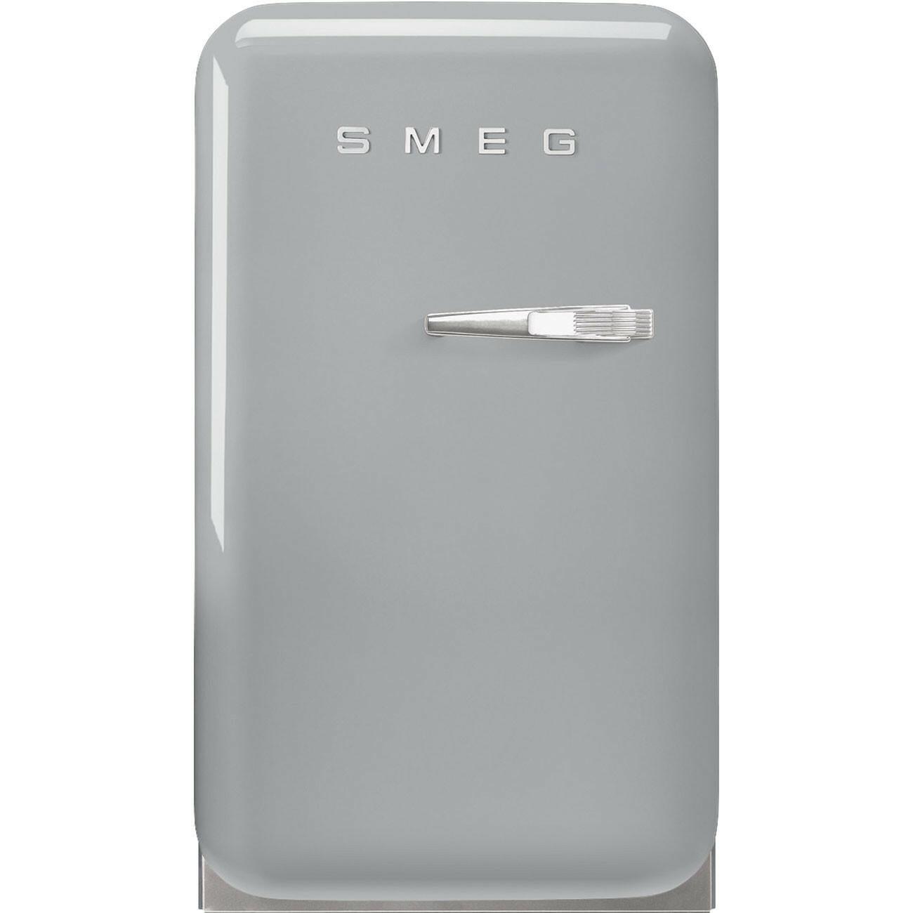 Smeg 50s Retro FAB5LSV5 Mini Bar Fridge Silver 34 Litres.