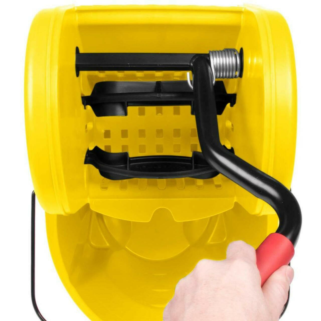 Rubbermaid Yellow Bucket Wavebrake Down Press Combo.