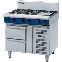 Blue Seal G518D-RB Evolution 8 Burner Cooktop Refrigerated Draw Base 2 x 1/1GN - Cater-Connect Ltd