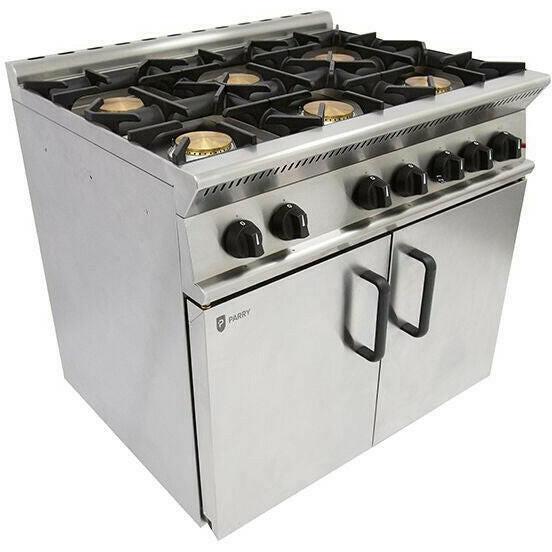Parry 600 Series GB6 6 Burner Natural Gas Range Oven 40.1kw.