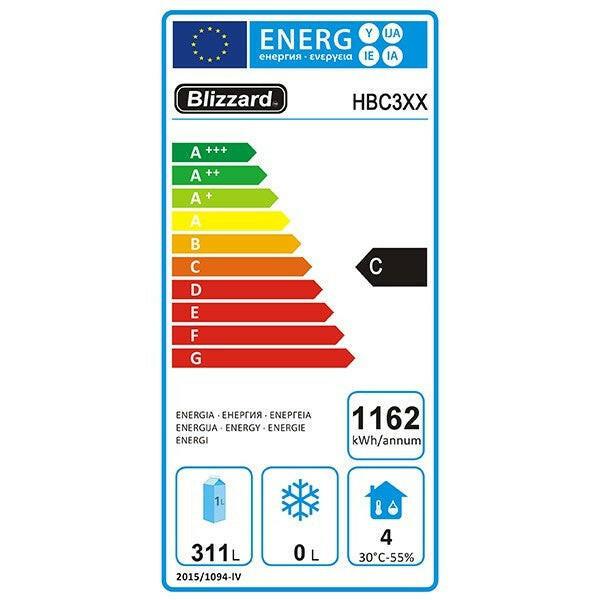Blizzard HBC3 Upstand 3 Door Counter Fridge 417 Litres.
