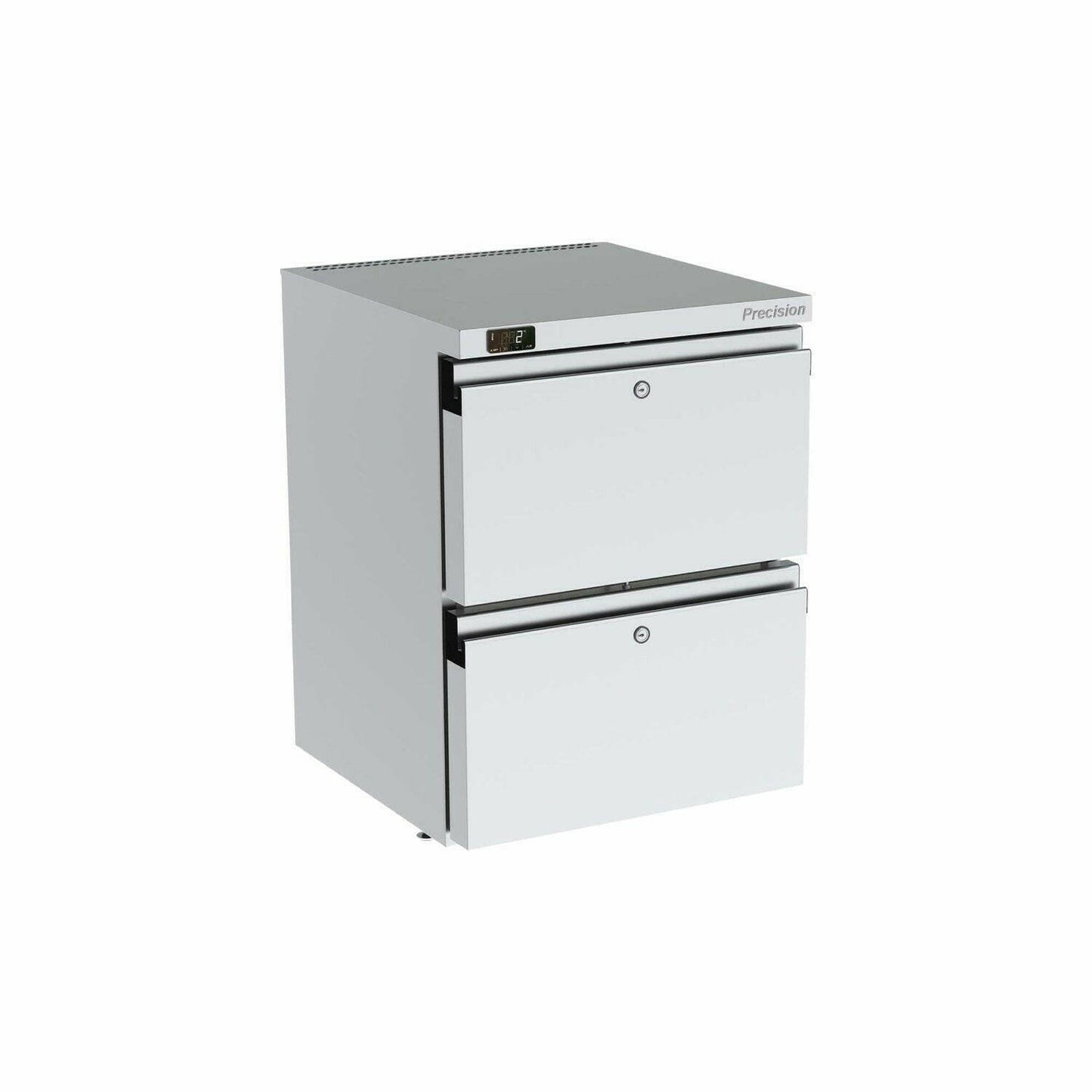 Precision HPU 152 Stainless Steel 2 Draw Undercounter Fridge 150 Litres - Cater-Connect Ltd