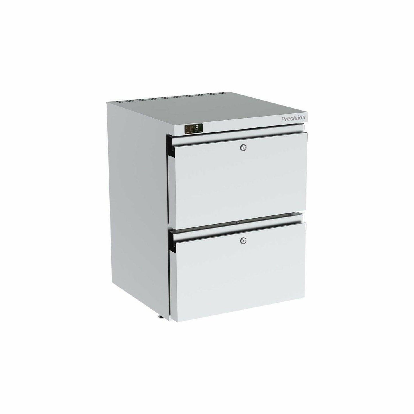 Precision HPU 152 Stainless Steel 2 Draw Undercounter Fridge 150 Litres.