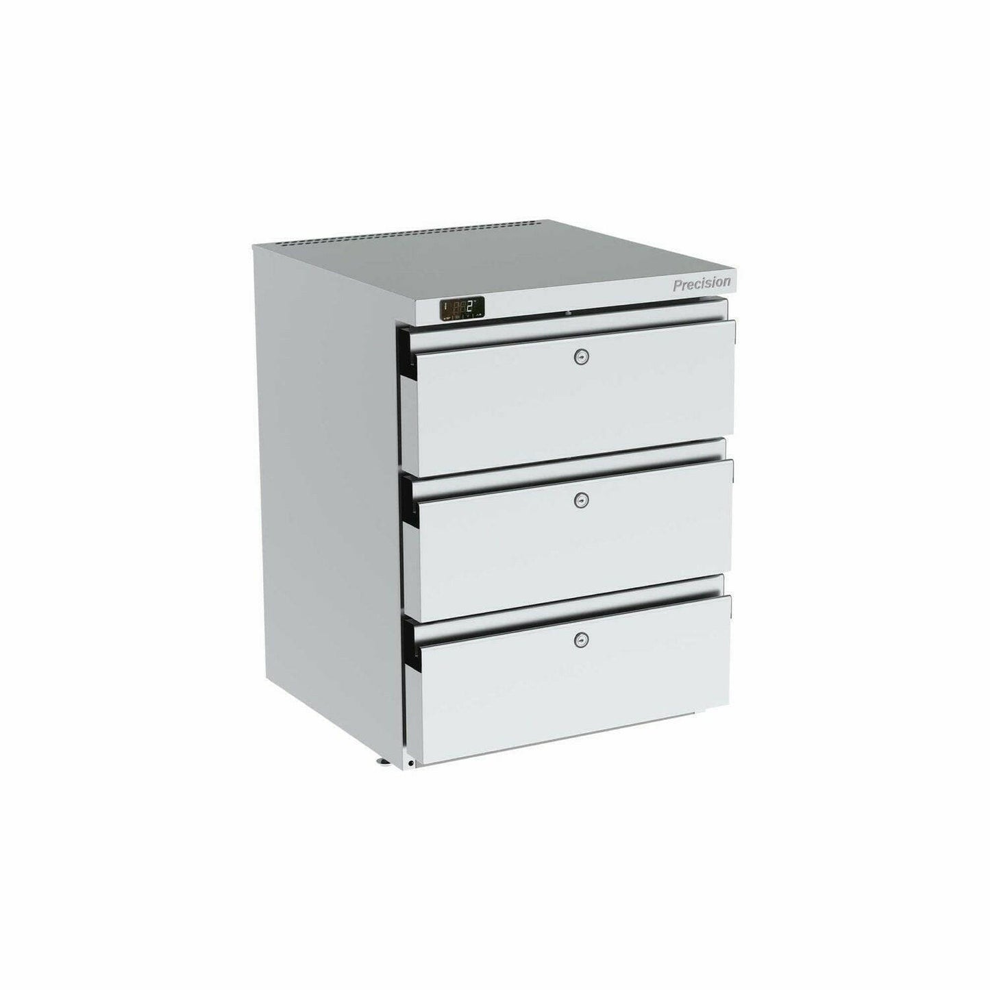Precision HPU 153 Stainless Steel 3 Draw Undercounter Fridge 150 Litres - Cater-Connect Ltd