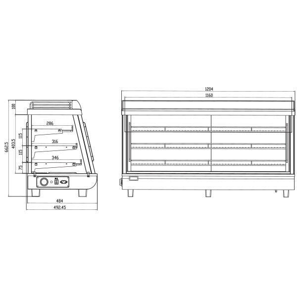 Blizzard HSS186 Countertop Heated Merchandiser 186L - Cater-Connect Ltd