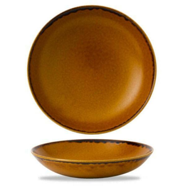 Dudson Harvest Brown Coupe Bowl 24.8cm Case Size 12.