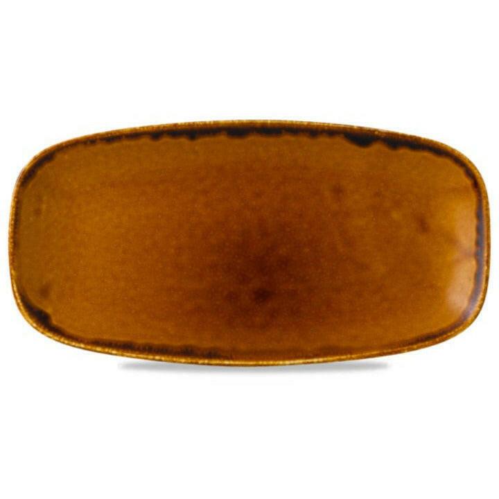 Dudson Harvest Brown Chefs’ Oblong Plate 29.8cm x 15.3cm Case Size 12.