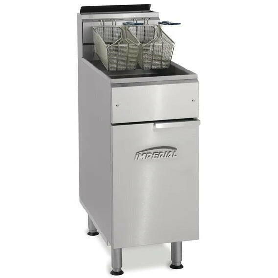 Imperial IFS-40-OP Single Tank Twin Basket Free Standing Gas Fryer 22 Litres - Cater-Connect Ltd