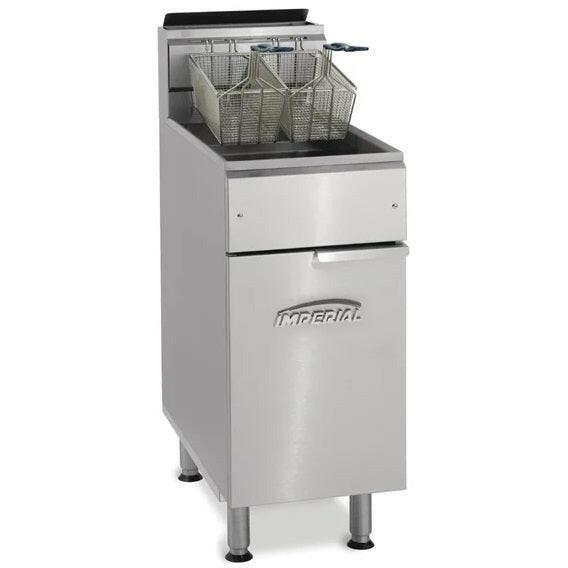 Imperial CIFS-40-OP Single Tank Twin Basket Gas Fryer 22 Litres.