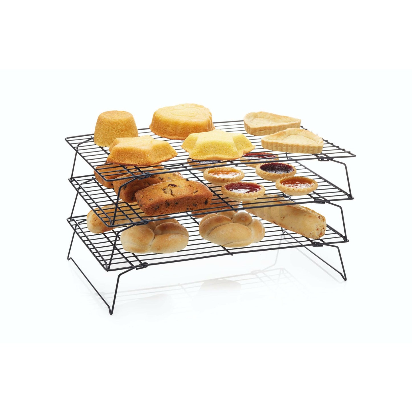 KitchenCraft Non-Stick Coated Three Tier Cooling Rack 40x25cm.
