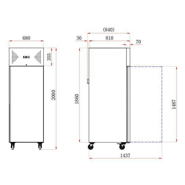 Koldbox KXR600 Single Door Fridge 600L - Cater-Connect Ltd