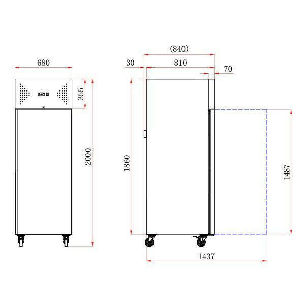 Koldbox KXR600 Single Door Fridge 600L.