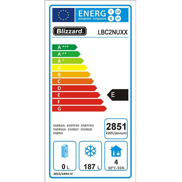 Blizzard LBC2NU 2 Door 1/1GN Counter Freezer 282L - Cater-Connect Ltd