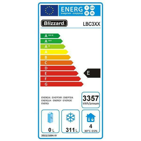Blizzard LBC3 3 Door Counter Freezer 417L.