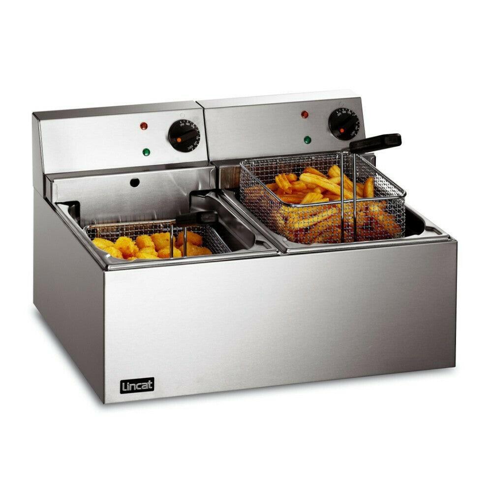 Lincat Lynx 400 LDF2 Electric Countertop Fryer Twin Tank & Basket 2x4 Litres.