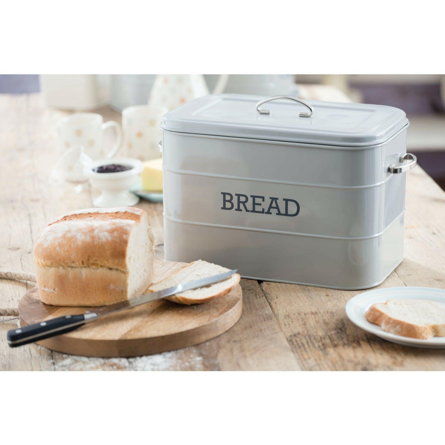 Living Nostalgia French Grey Bread Bin - Cater-Connect Ltd
