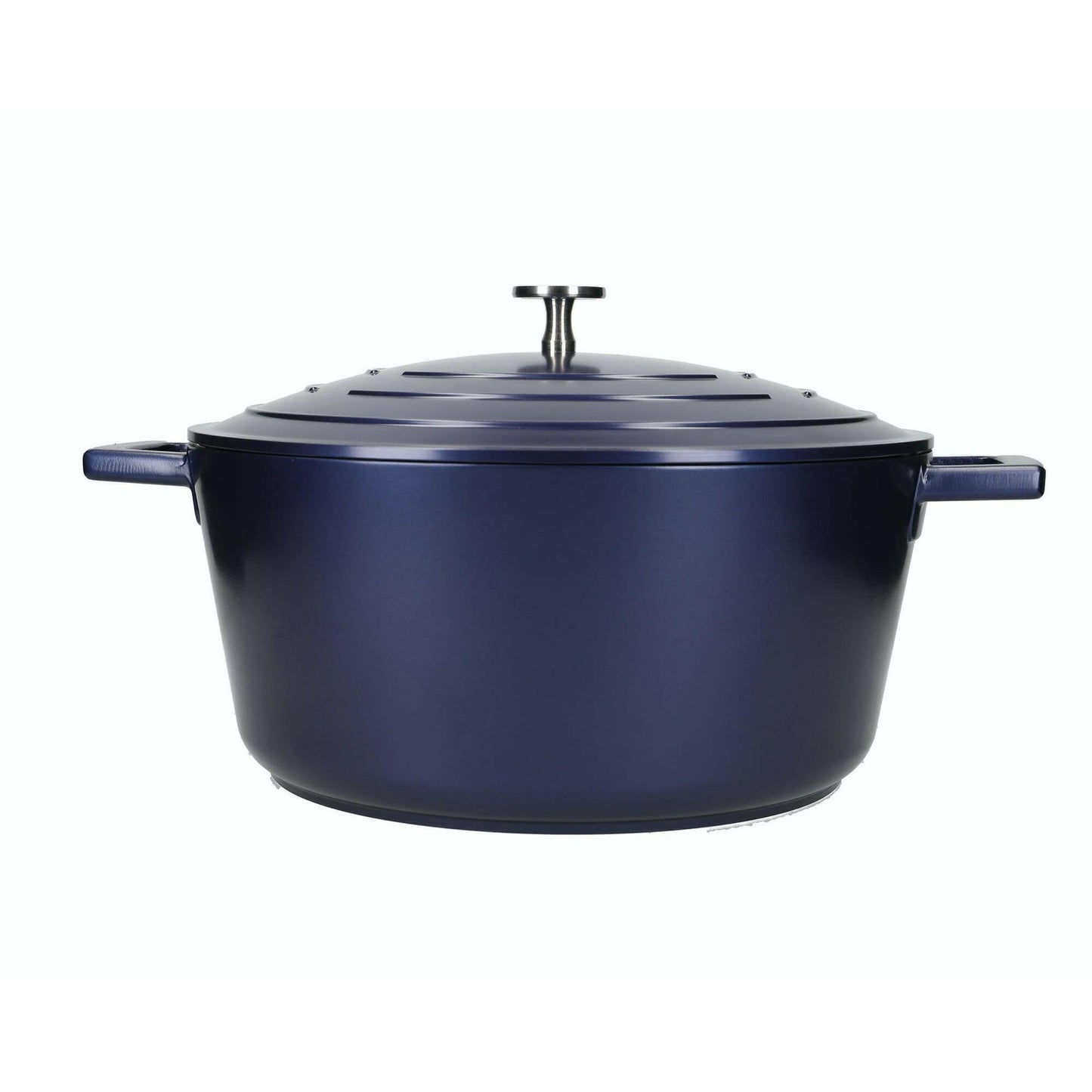 MasterClass Large 5 Litre Casserole Dish With Lid Metallic Blue - Cater-Connect Ltd