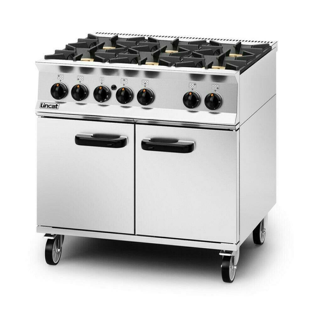 Lincat OG8002/N Opus 800 Natural Gas 6 Burner Oven Range 50.5kw.