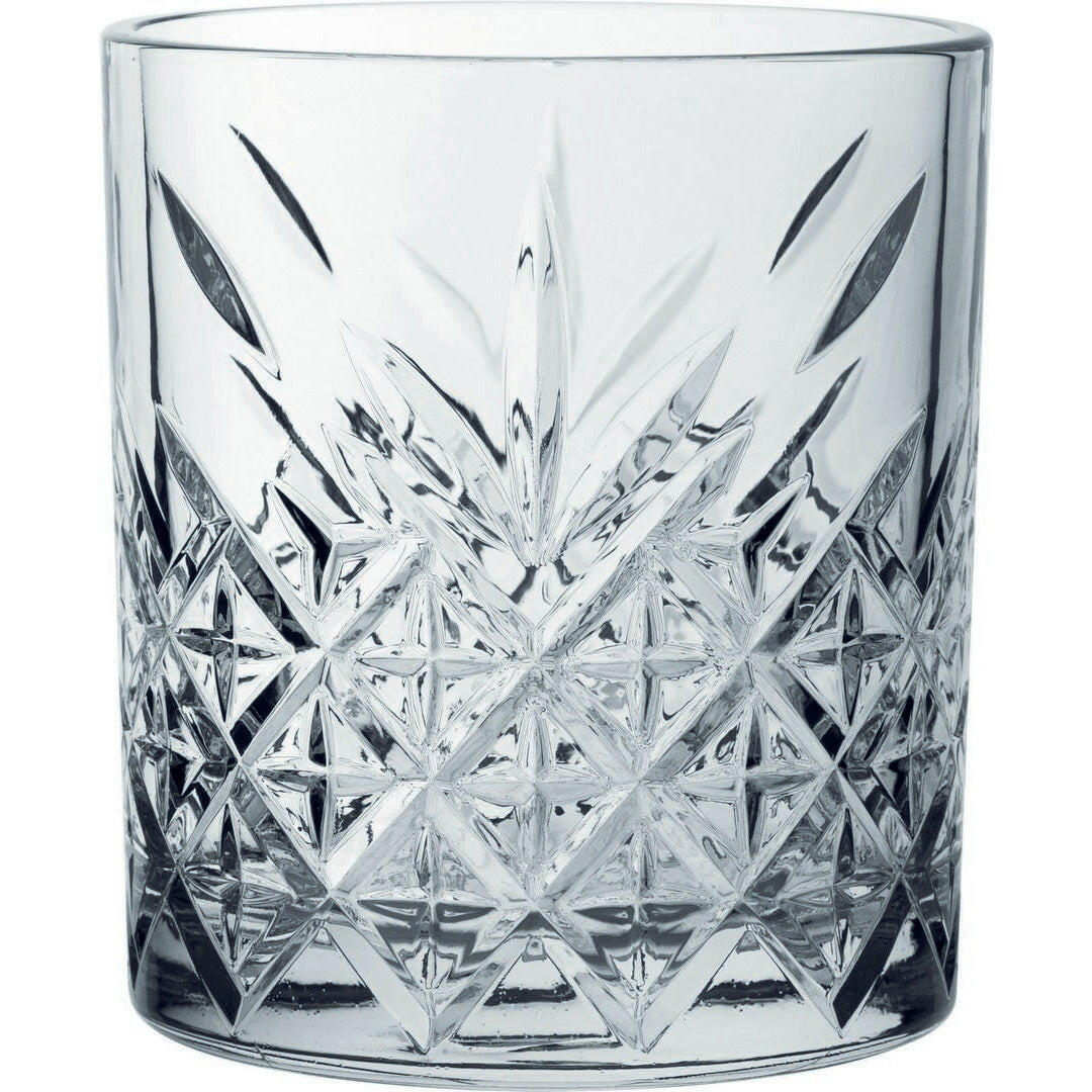 Timeless Vintage Double Old Fashioned Tumblers Gunmetal Rim 355ml Case Size 12 - Cater-Connect Ltd