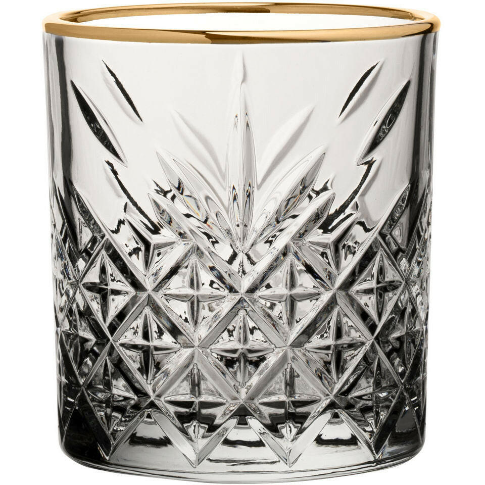 Timeless Vintage Double Old Fashioned Tumblers Gold Rim 12.5oz / 355ml Case Size 12 - Cater-Connect Ltd