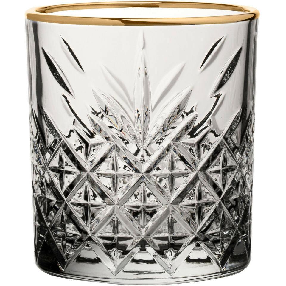 Timeless Vintage Double Old Fashioned Tumblers Gold Rim 12.5oz / 355ml Case Size 12.
