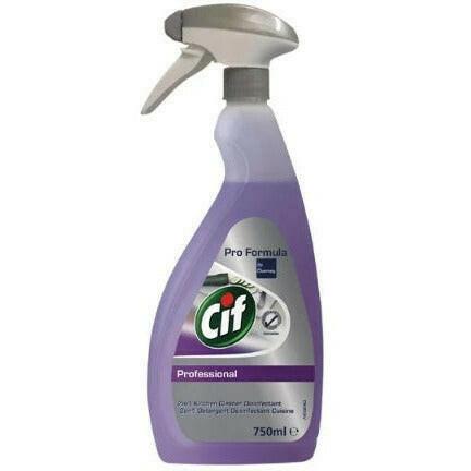 Cif Pro Formula 2-in-1 Cleaner and Disinfectant Ready To Use 750ml Case Size 6.