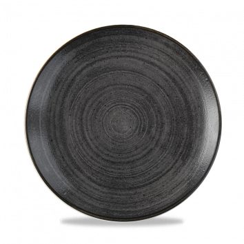 Churchill Stonecast® Coupe Plate Raw Black 21.70cm Case Size 12.