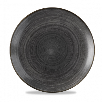 Churchill Stonecast® Coupe Plate Raw Black 28.80cm Case Size 12.