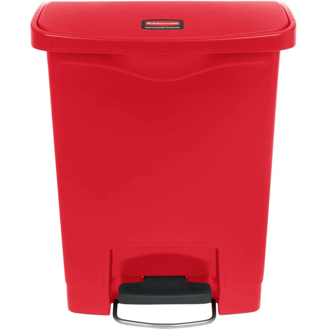 Rubbermaid Slim Jim 30L Resin Front Step Step-On Red.