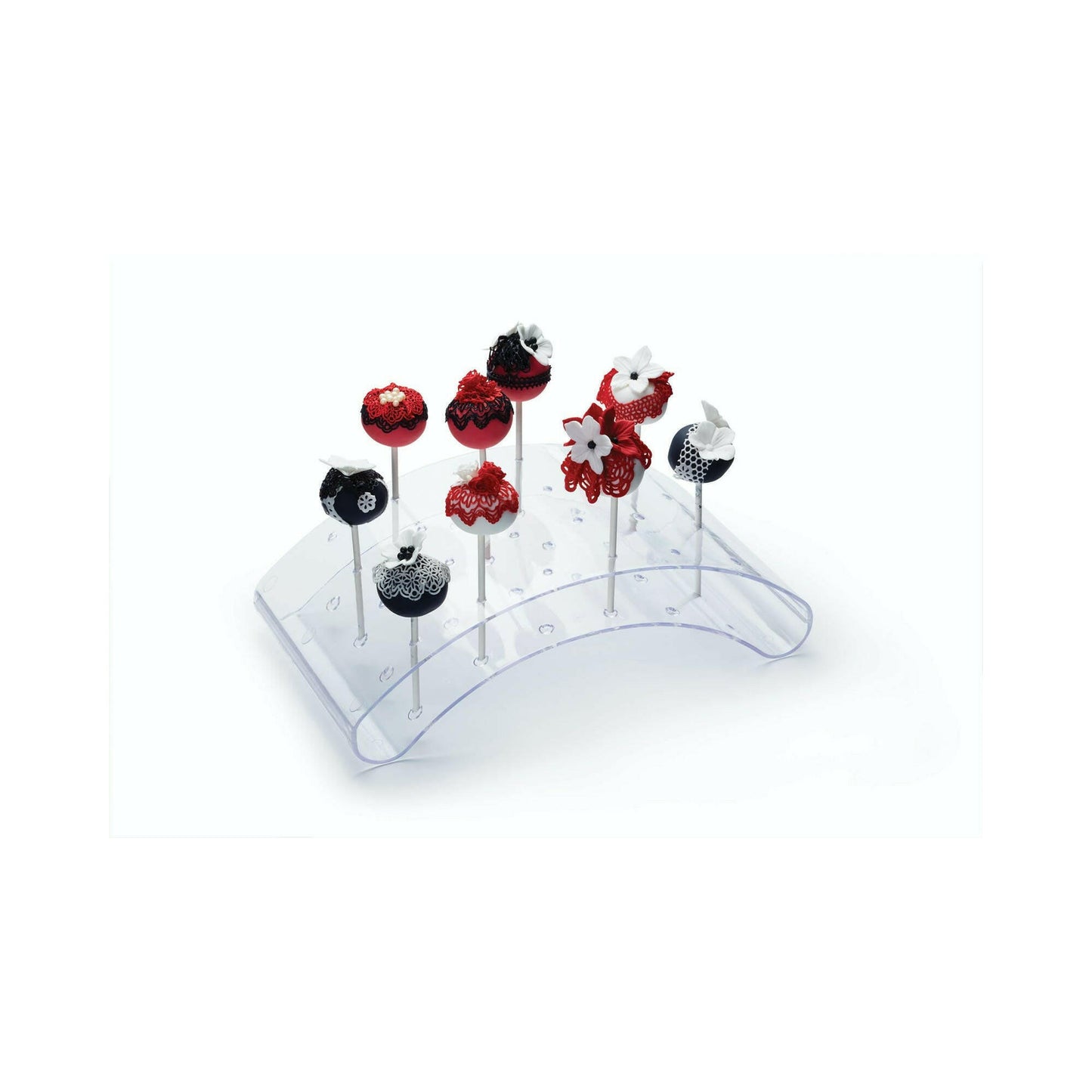 Curved Acrylic Cake Pop Stand 29cm x 16cm x 9cm - Cater-Connect Ltd