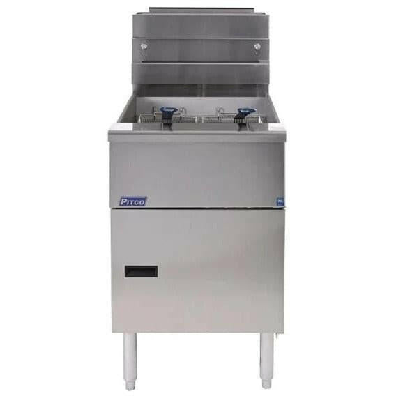 Pitco SG18S Twin Basket Single Tank Solstice Natural Gas Fryer SG18S 40 Litres - Cater-Connect Ltd