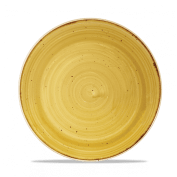 Churchill Stonecast® Mustard Seed Yellow Coupe Plate 21.7cm Case Size 12 - Cater-Connect Ltd