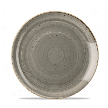 Churchill Stonecast® Peppercorn Grey Coupe Plate 21.7cm Case Size 12 - Cater-Connect Ltd