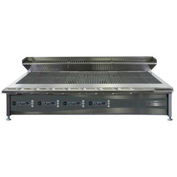 Synergy Trilogy ST1700 Gas Chargrill With Cooking Shelf And Garnish Rail.