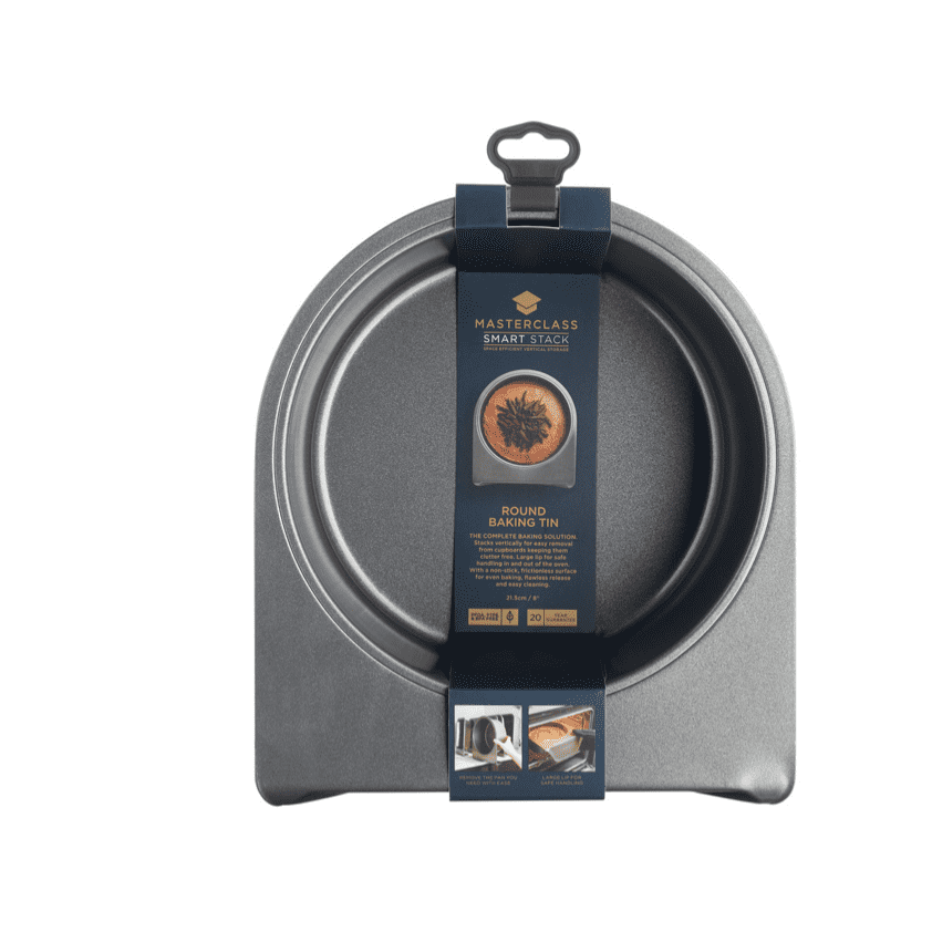 MasterClass Smart Stack Non-Stick Round Cake Tin 21.5cm.