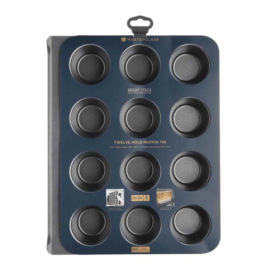 MasterClass Smart Stack Non-Stick Twelve Hole Muffin Tin 37cm x 29cm x 4cm - Cater-Connect Ltd