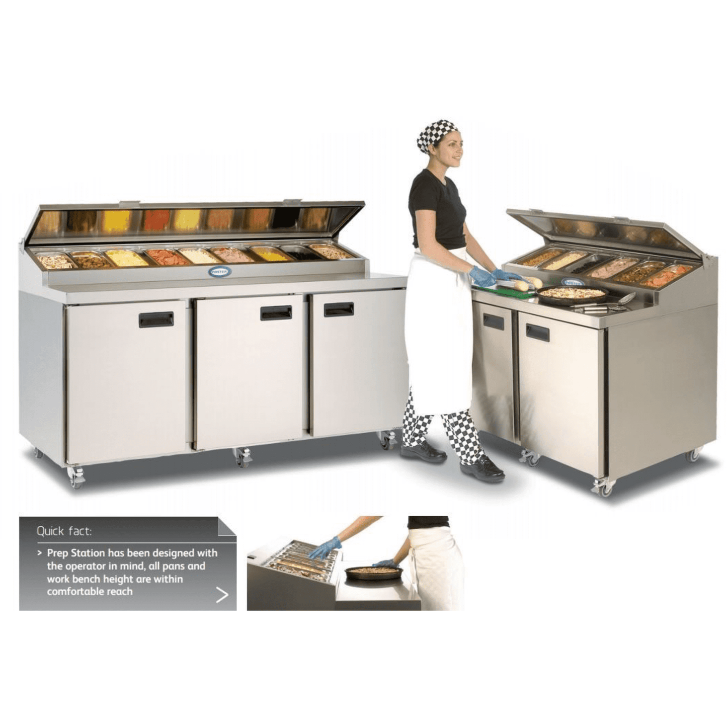 Foster FPS2HR 2 Door Refrigerated Prep Counter 270 Litres - Cater-Connect Ltd