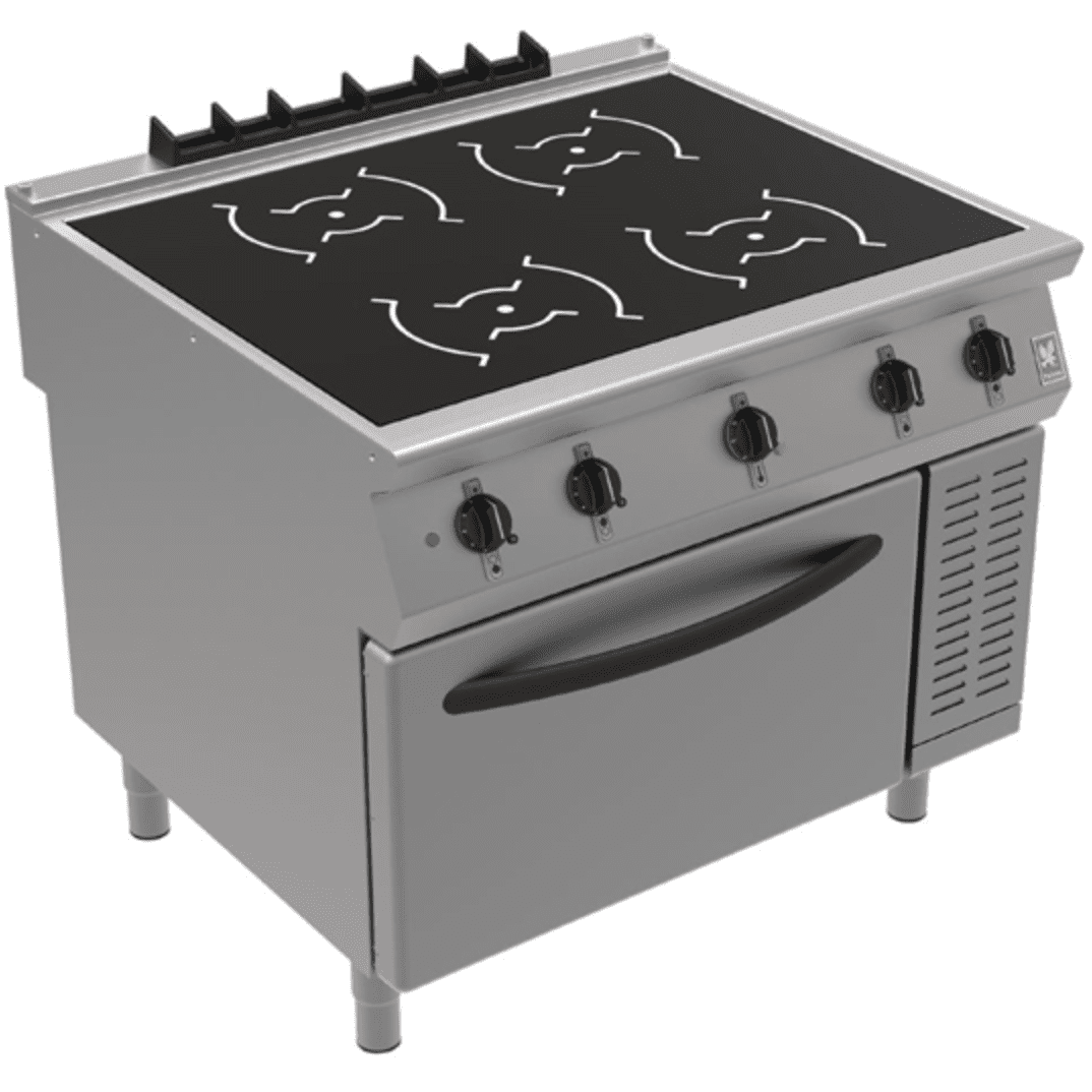 Falcon F900 Series i91104C Four Zone Induction Fan-Assisted Electric Oven Range On Castors - Cater-Connect Ltd