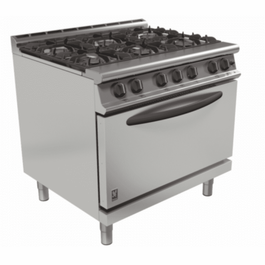 Falcon G3101D Dominator Plus 6 Burner Range Oven Drop Down Door 38.9kW - Cater-Connect Ltd