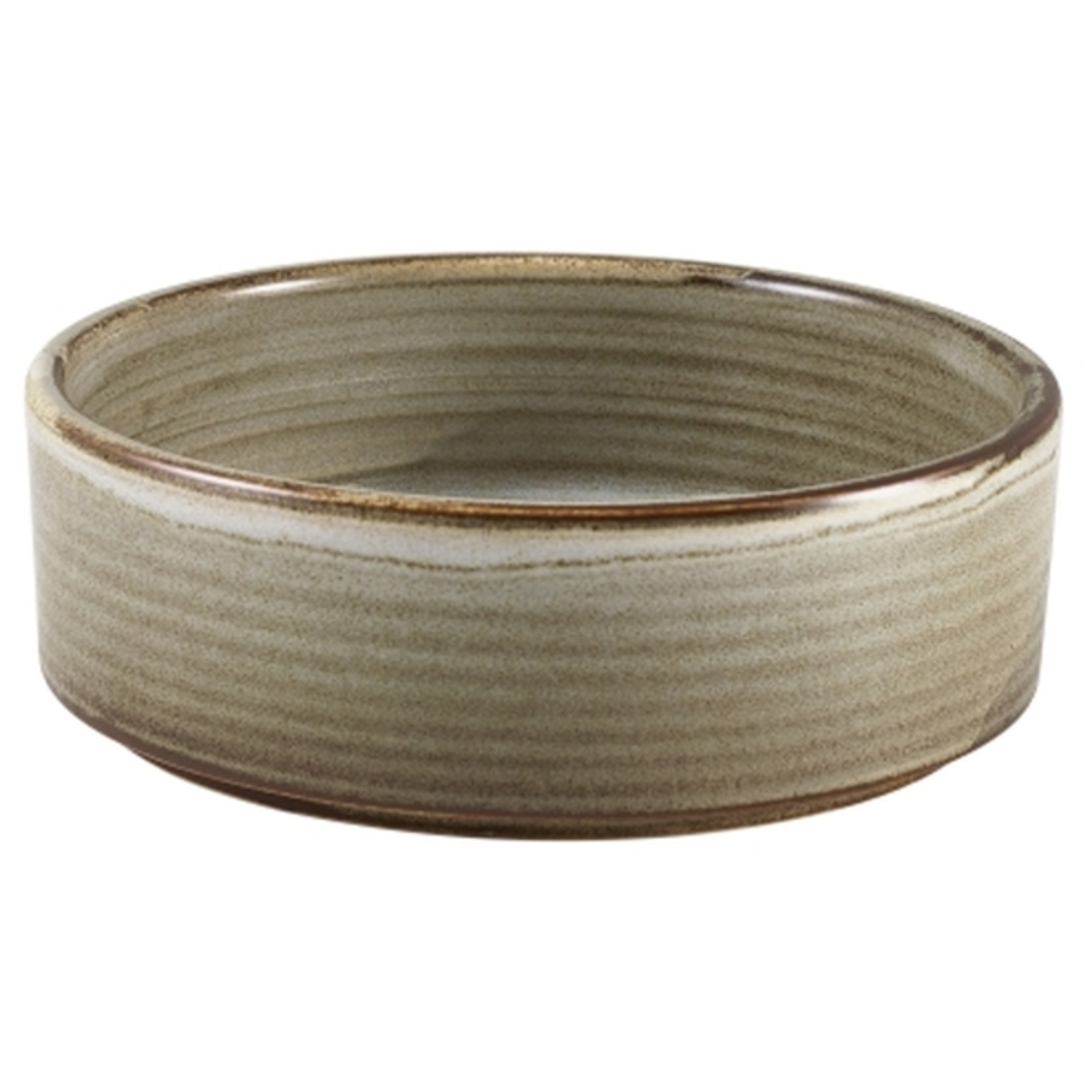 GenWare Terra Porcelain Smoke Grey Presentation Bowl 18cm Case Size 6 - Cater-Connect Ltd