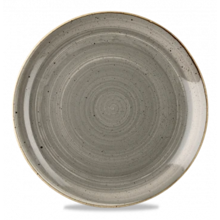 Churchill Stonecast® Peppercorn Grey Small Coupe Plate 16.50cm / 6.7" Case Size 12 - Cater-Connect Ltd