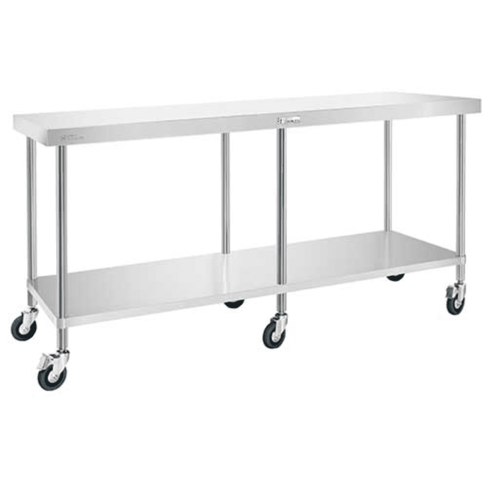 Simply Stainless Mobile Centre Table 2100mm.