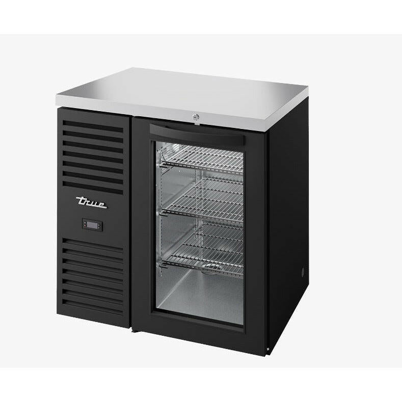 True TBR32-RISZ1-L-B-G-2 Single Door Undercounter Black Bar Fridge 290 Litres - Cater-Connect Ltd