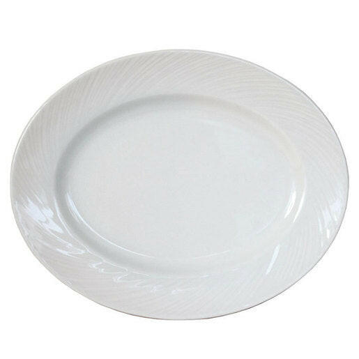 Steelite Spyro Plate Oval White 33cm (Pack Of 12) - Cater-Connect Ltd