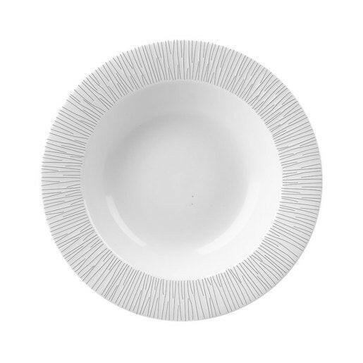 Churchill Bamboo Rimmed Bowl White 9.75" / 24.8cm Case Size 12 - Cater-Connect Ltd