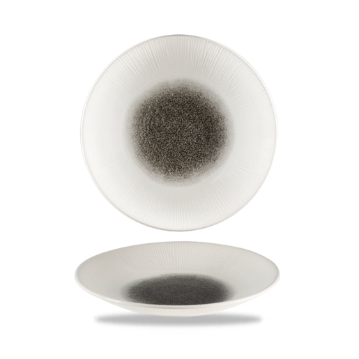 Churchill Studio Prints® Raku Quartz Black Bamboo Deep Coupe Plate 28cm - Cater-Connect Ltd