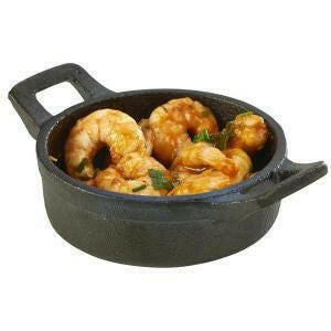 Genware Mini Cast Iron Round Eared Dish 11 x 3.5cm Case Size 6 - Cater-Connect Ltd